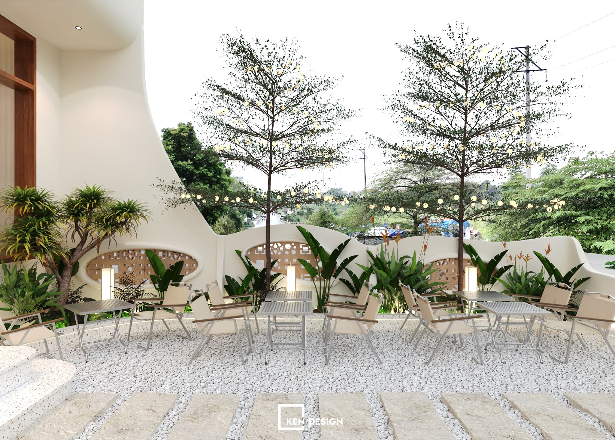 Thiết kế quán Golden tea & coffee tại Hưng Yên